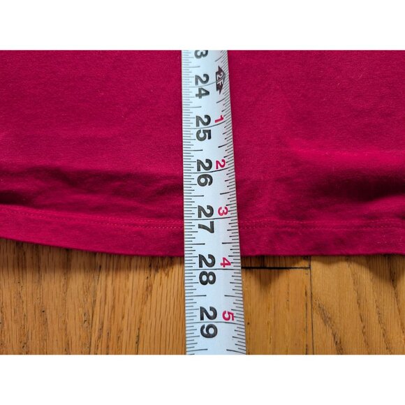 Woman Within Womens Red V-Neck Short Sleeve T-Shirt Size 18/20 L Cotton Blend - Picture 6 of 7